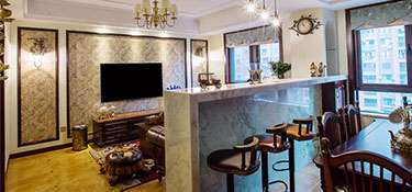 杭州裝修的70方美式風格小戶型裝修效果圖