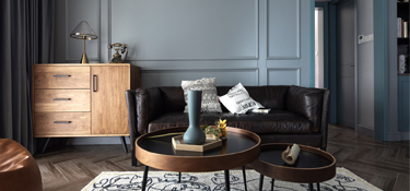 『設(shè)計』120方寬敞三居室，清新Tiffany藍撞上原木，給夏天加點冰塊！