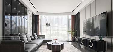 160㎡極簡輕奢風(fēng)大戶型裝修效果圖