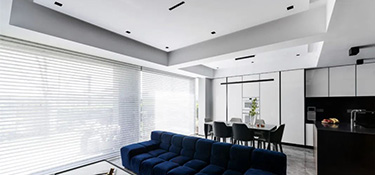 180㎡現(xiàn)代風(fēng)躍層，大橫廳設(shè)計(jì)，開放式廚房裝修案例