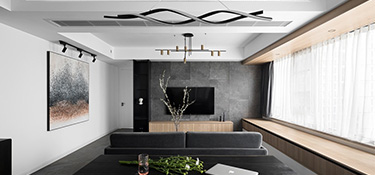 135㎡黑白灰三色現(xiàn)代風(fēng)格家，感受簡約帶來的時(shí)尚與魅力感