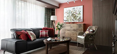 100㎡美式鄉(xiāng)村混搭風(fēng)格，散發(fā)著濃郁泥土芬芳的色彩，觸動(dòng)記憶深處的童年