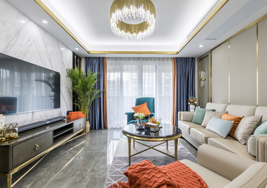 杭州裝修案例-濱江萬家之星-新房裝修 現(xiàn)代風(fēng)格 130方