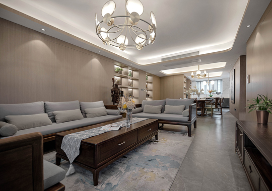 花園新宸府 新房裝修 現(xiàn)代原木風格 150平方米