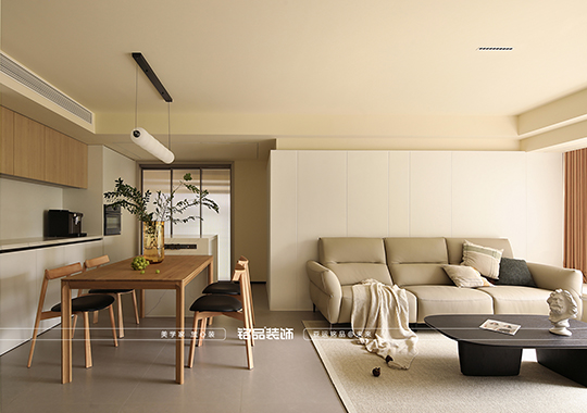 杭州瀾頌奧府裝修 113平三室兩廳 現(xiàn)代奶油風(fēng)裝修案例分享