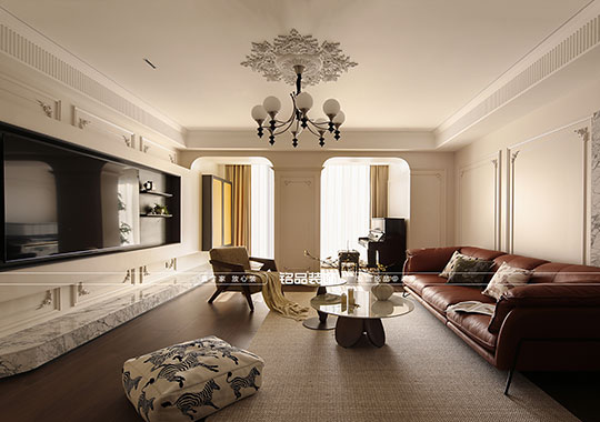 富陽(yáng)新山水御園裝修 200平躍層法式裝修案例分享