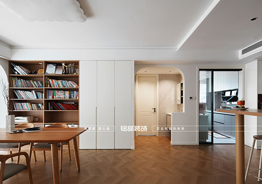 蕭山新安華庭 133平奶油原木風(fēng)格裝修案例分享