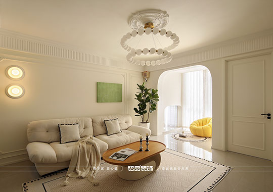 倉夢合寓裝修 法式奶油風(fēng)格 121平裝修案例分享