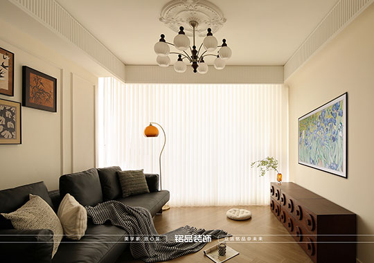 太陽國際公寓裝修 100平輕法式中古風(fēng)裝修案例分享