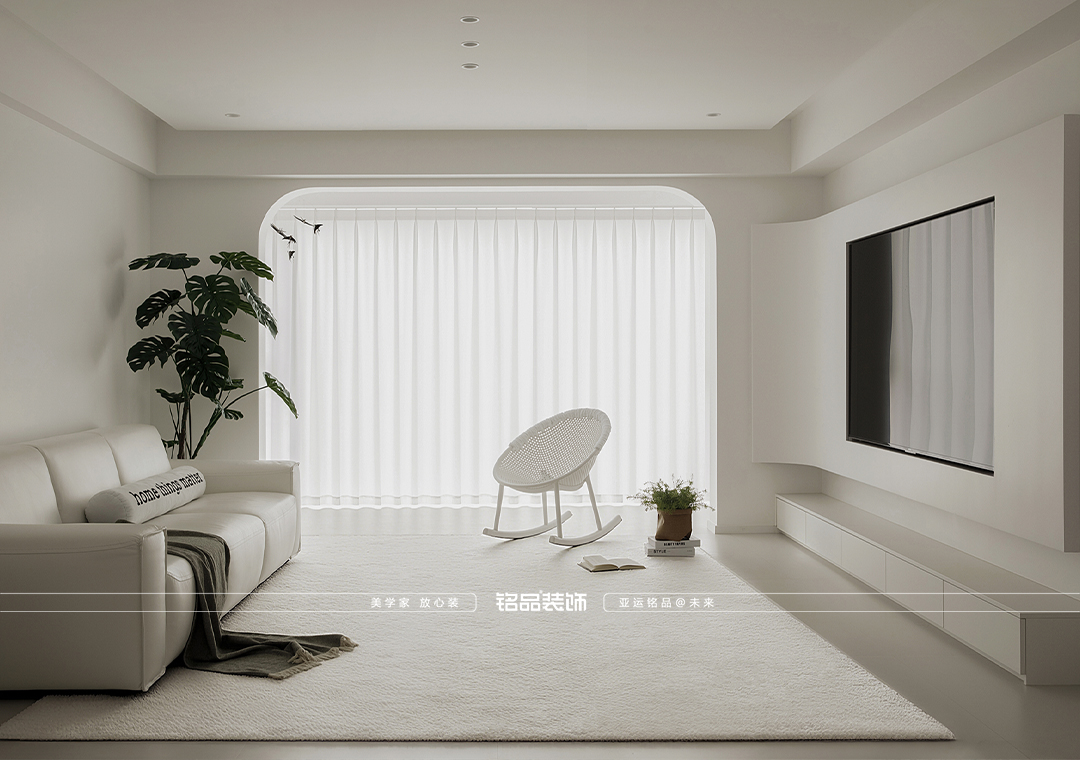 富陽祥萃萬和新居 125平純白極簡風(fēng)格裝修案例分享