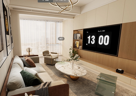 杭州云上鳳棲 99㎡三室一廳兩衛(wèi)裝修效果圖