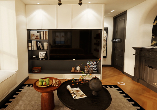 朝仕軒B2戶型99㎡三室兩廳一廚兩衛(wèi)裝修效果圖