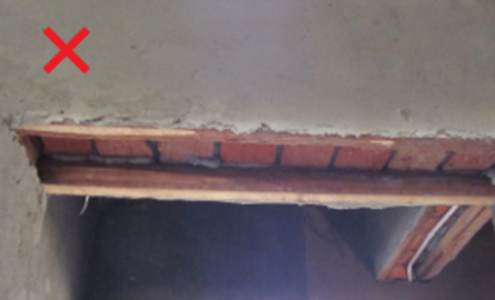 新砌墻門(mén)洞未按要求做過(guò)門(mén)梁