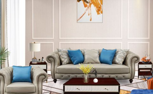 深海絲絨抱枕點綴氣質灰