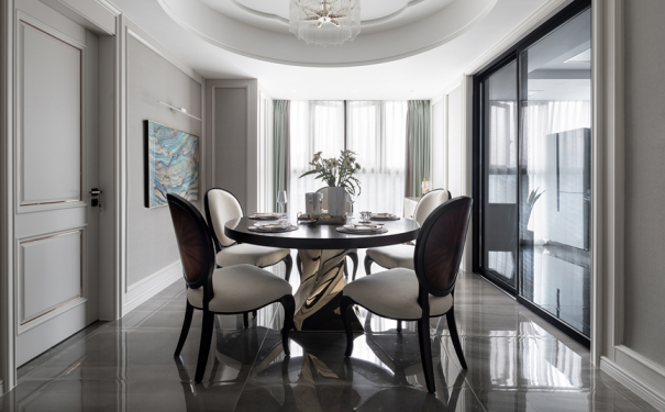 輕奢風(fēng)格餐廳裝修效果圖實例