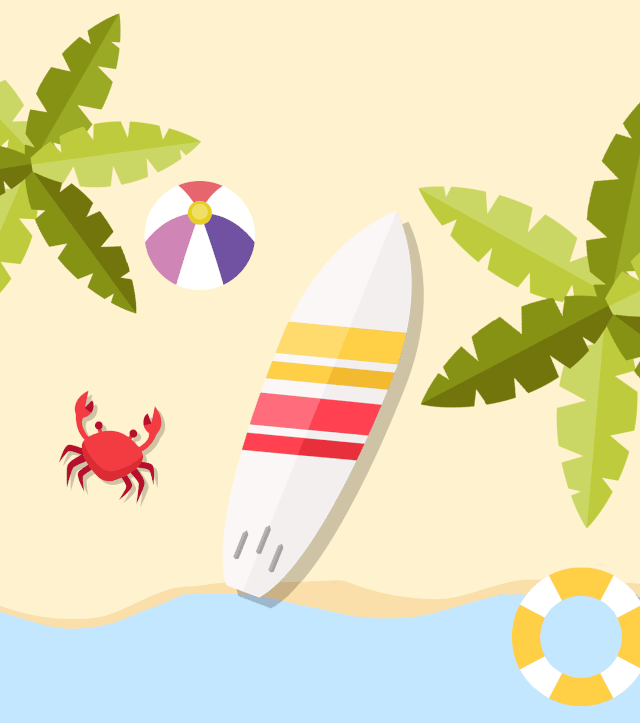 夏天的海風和沙灘